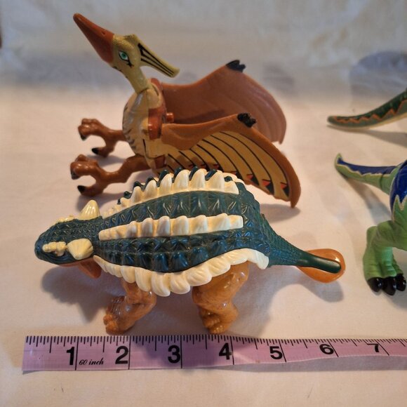 Imaginext Jurassic Dinosaur 5 Pterodactyl Tank Triceratops Ankylosaurus Splash - Picture 14 of 16